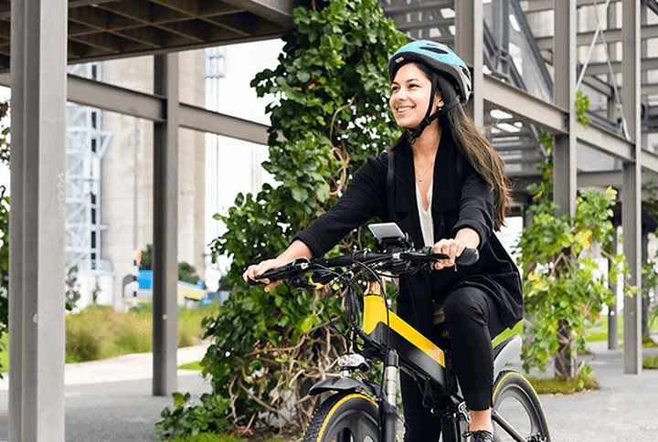 Woman Riding eBike in Regina